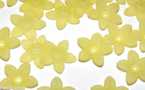 FLOARE ACRIL FROSTED 17MM GALBEN