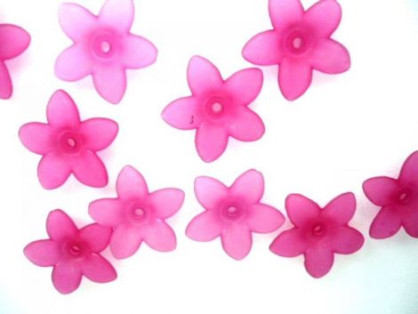 FLOARE ACRIL FROSTED 17MM ROZ FUCSIA