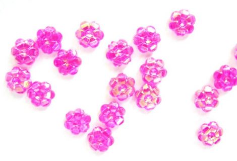 FLORI ACRIL DISTANTIER 10MM CU EFECT AB ROZ FUCSIA