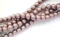10 BUC PERLE CREPONATE STICLA 8MM  PLUM