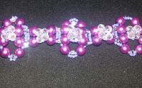 Bratara Purple Flower