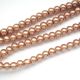 10BUC PERLE STICLA 6MM BEJ CAPUCINO