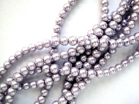 10BUC PERLE STICLA 6MM MOV LAVANDA