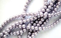 10BUC PERLE STICLA 6MM MOV LAVANDA