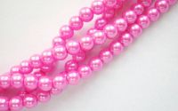 10BUC PERLE STICLA 6MM ROZ CICLAM