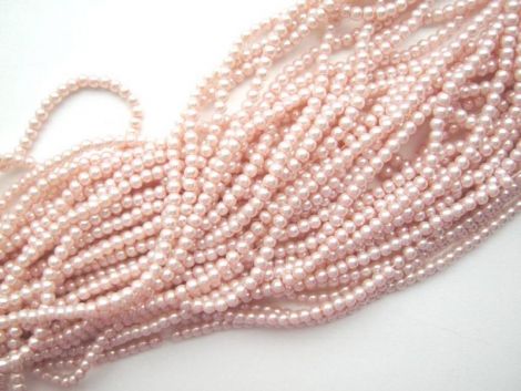 10BUC PERLE STICLA 4MM ROZ PAL