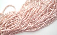 10BUC PERLE STICLA 4MM ROZ PAL