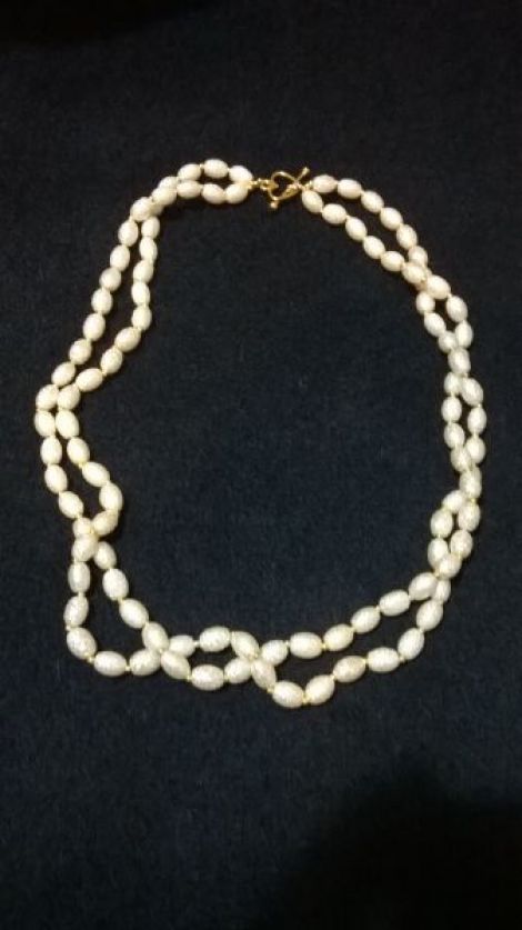colier dublu perlat