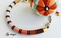 Colier statement Sylenteri peach degrade
