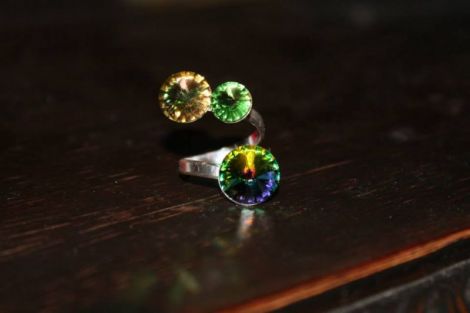Inel argint si Swarovski Elements