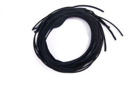 1M SNUR SUEDE LAT. 2.5MM NEGRU