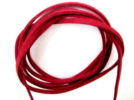 1M SNUR SUEDE LAT. 2.5MM ROSU