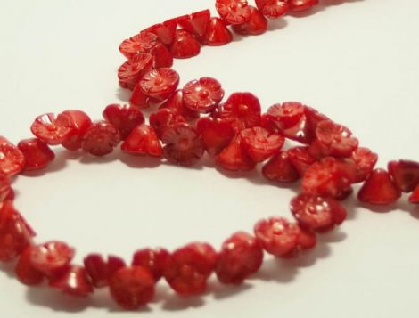 Coral rosu - floricele 95x55mm
