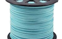1M SNUR SUEDE LAT. 2.5MM BLEU AQUA