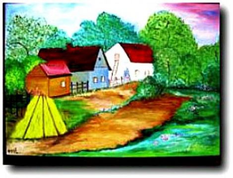 La capatul satului-pictura