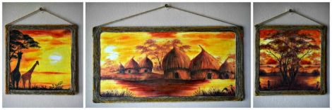 Set 3 tablouri Africa