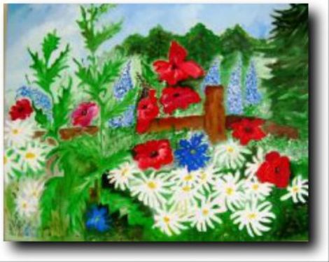 Gradina mea cu flori -pictura