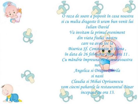 Invitatie magnetica botez model nou