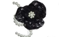 Brosa Luxurious Black Lace Brooch