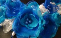Colier flori textile