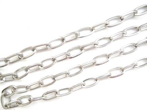 1M LANT ARGINTIU ZALE DREPTE 15X8MM