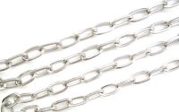 1M LANT ARGINTIU ZALE DREPTE 15X8MM