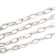 1M LANT ARGINTIU ZALE DREPTE 15X8MM