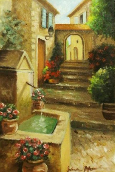Tablou in ulei - Lacasul ascuns