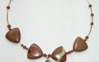 colier red jasper si goldstone