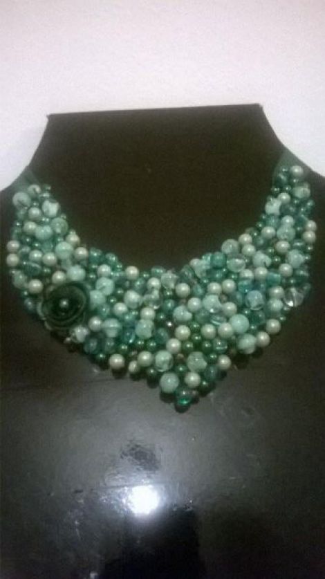 Colier handmade vernil