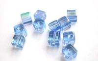 CUB STICLA CU EFECT AB 4X4MM ALBASTRU