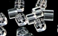 10BUC CUB STICLA 4X4MM ALB TRANSPARENT