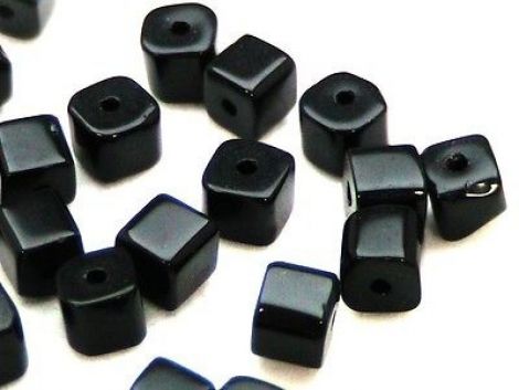 10BUC CUB STICLA 4X4MM NEGRU 