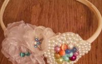 Bentita cu perle si organza