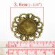 BAZA BRONZ ROTUNDA CU PLATOU PT. CABOCHON 18MM