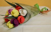 Buchet 11 flori lucrate manual