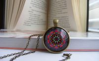 Pandantiv mandala floare talisman handmade Qz3