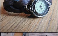LaLupa Ceas Antic Vintage Piele Naturala Maro Impl