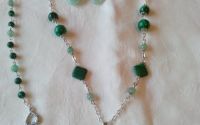 set verde divin din malachite si aventurin
