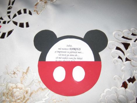 Invitatie botez Mickye Mouse