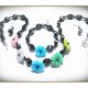 Set- onix negru si flori de jad