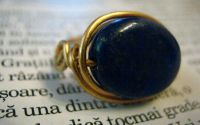 inel bronz si lapis lazuli