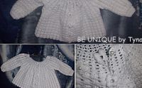 Set alb crosetat bebe