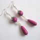 cercei howlite si cristal 
