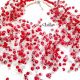 Colier transparent rosu coral