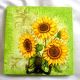Cuier din lemn - floare soarelui - 