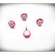 Set- howlit fucsia si floricele albe