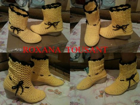 botine crosetate