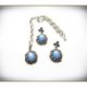 Set agate albastre si bronz