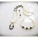 Set- sidef alb si onix negru- camee